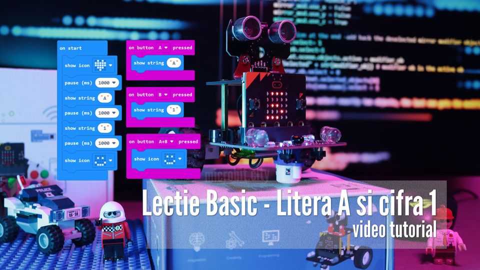 micro:bit, Litera A si cifra 1